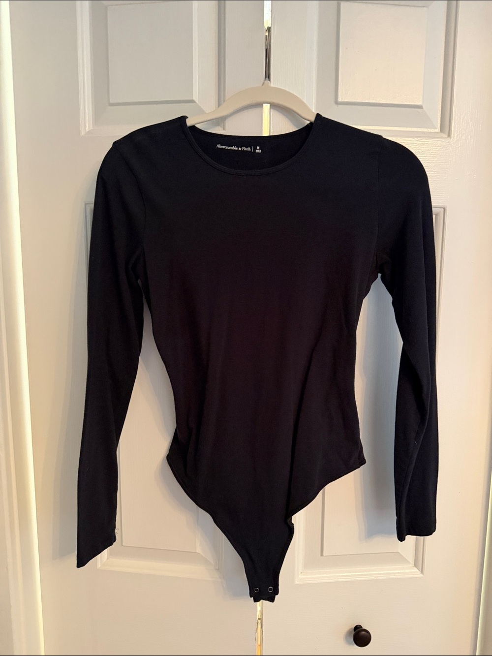Abercrombie & Fitch Black Long-Sleeve Crewneck Bodysuit